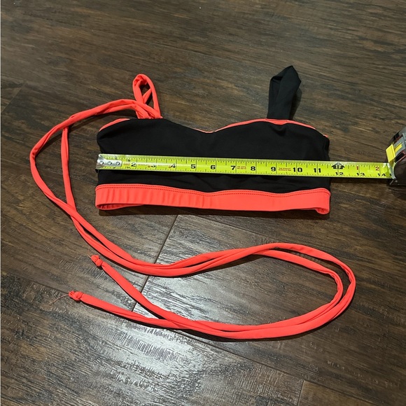 Tiger Friday Women's Black & Coral/Orange Color Tie Sports Bra Size Adult Small - Picture 6 of 7